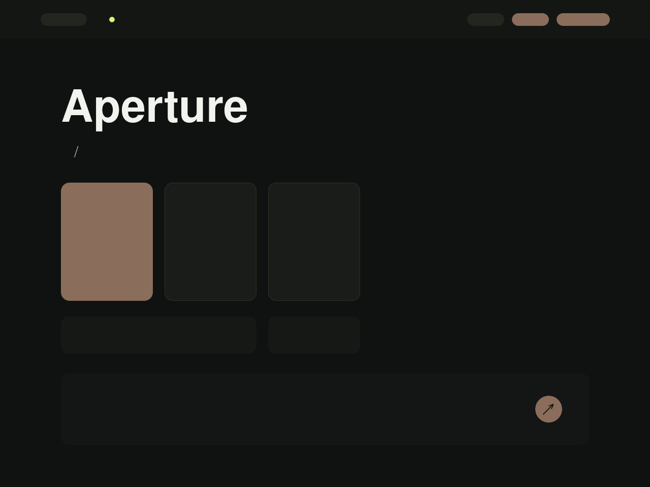 Aperture模板首页实际预览