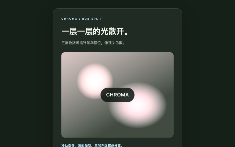 Chroma / 色散图像组件预览