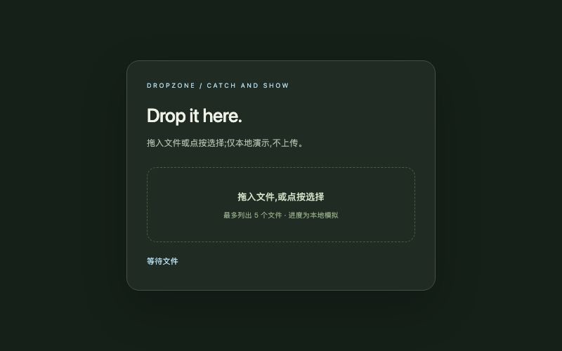 Dropzone / 拖拽上传组件预览