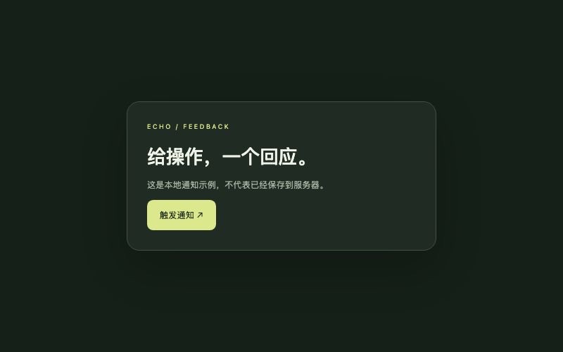 Echo / 状态通知组件预览
