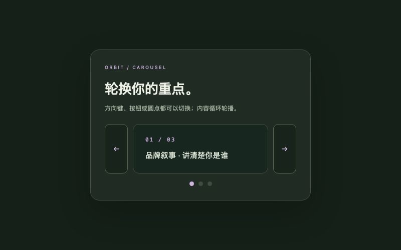 Orbit / 卡片轮播组件预览