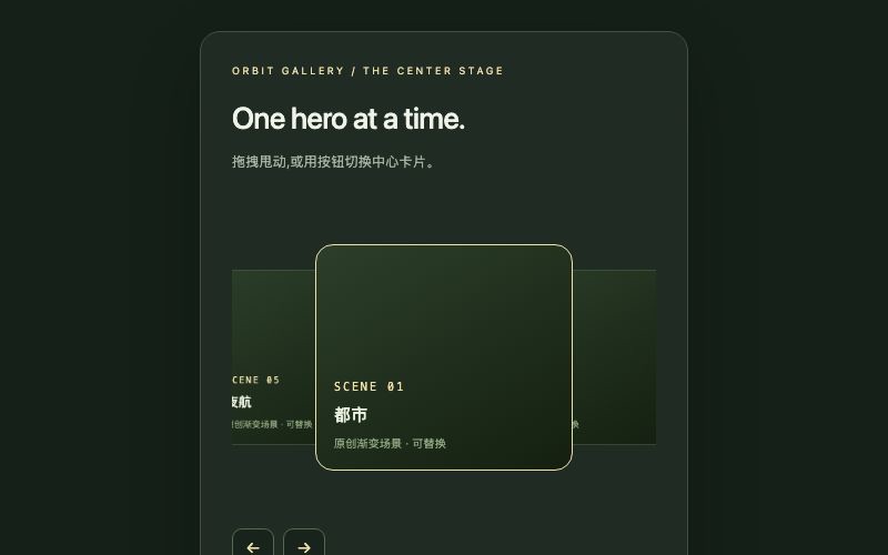 Orbit Gallery / 苹果轮播组件预览