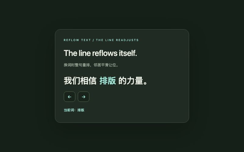 Reflow Text / 排版翻转组件预览