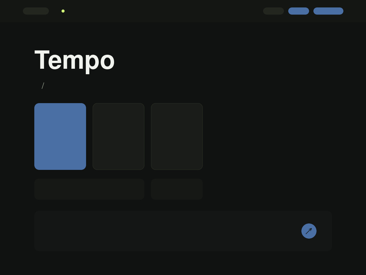 Tempo模板首页实际预览