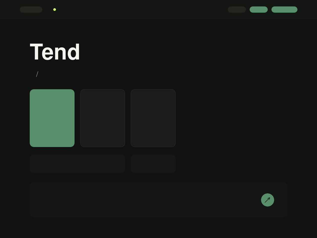 Tend模板首页实际预览